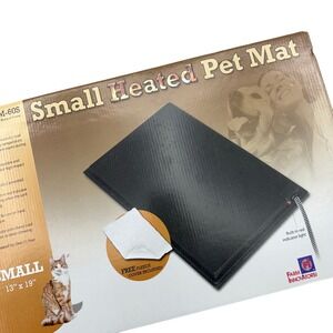 NIB Farm Innovators Heated Utility Small Pet Mat Black‎ 13x19 dog cat Outdoor